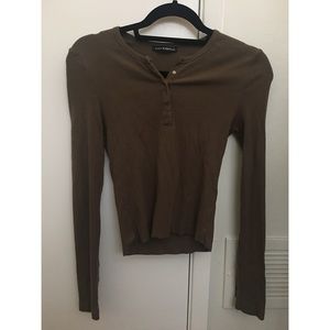 Brandy Melville olive henley